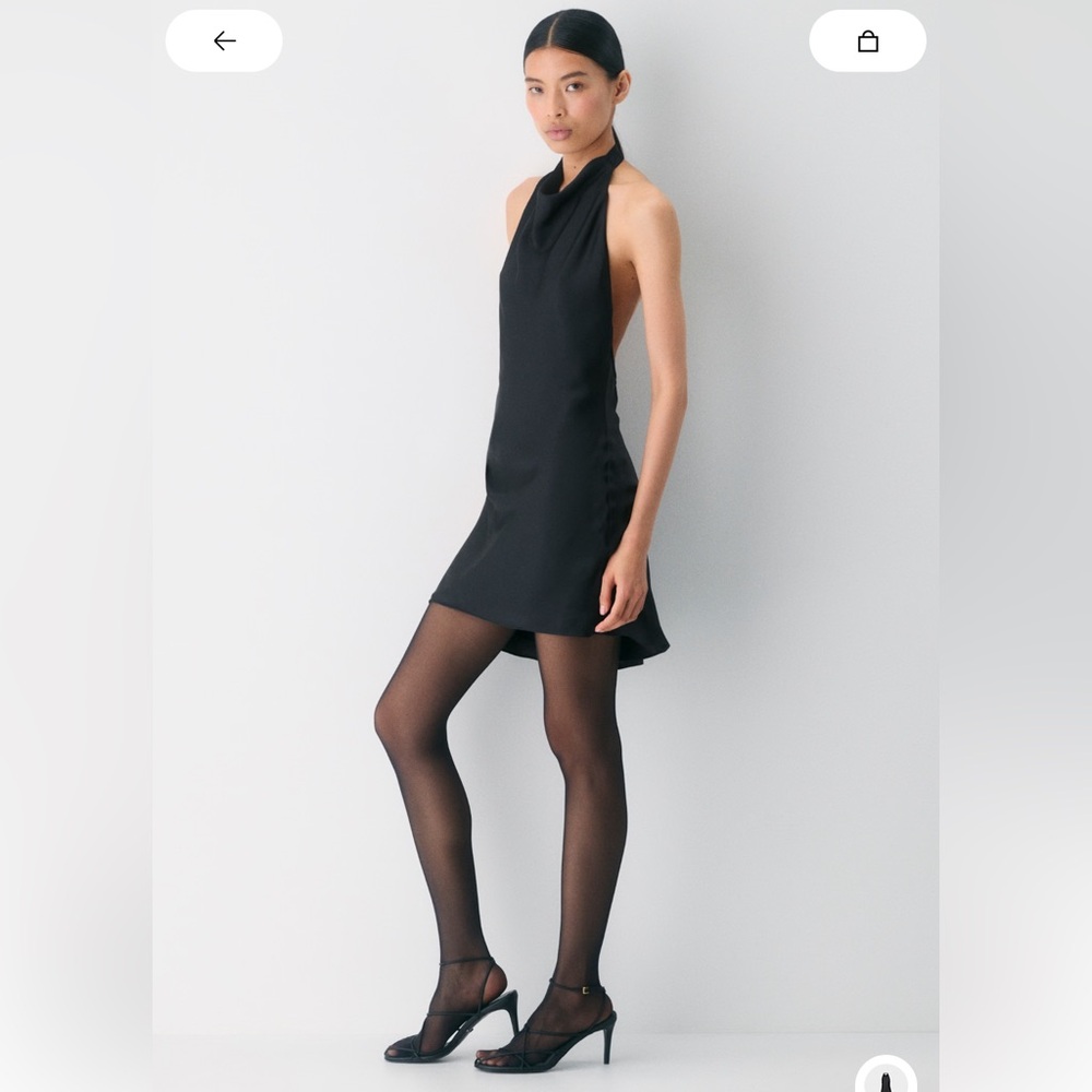 Aritzia Babaton Black Halter Dress - Picture 3 of 9